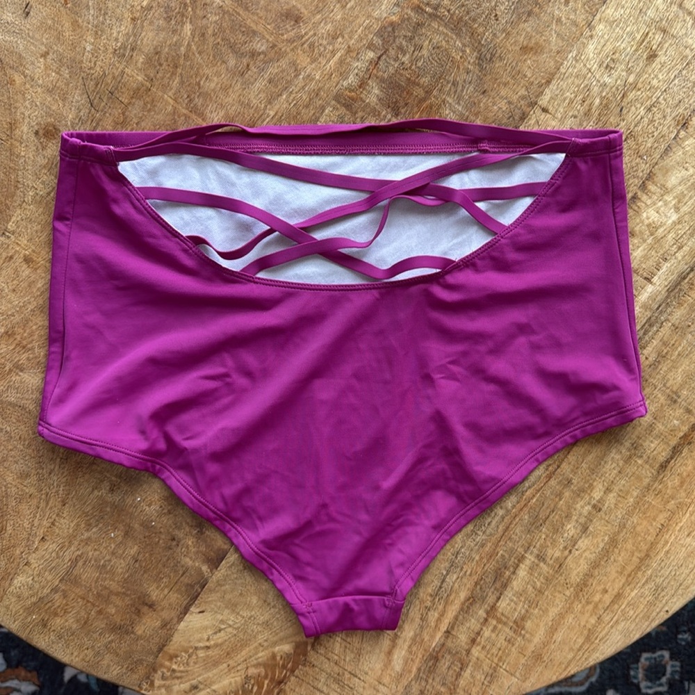 Strappy Back High-Waisted Bikini Bottoms || Urban Outfitters